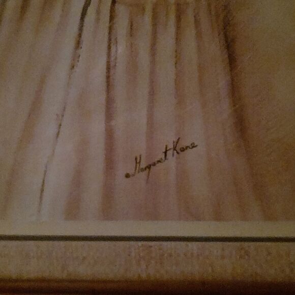 Margaret Kane “A Little Kiss”, Vintage Framed Art/Print; 17 X 20 Framed - Picture 3 of 7